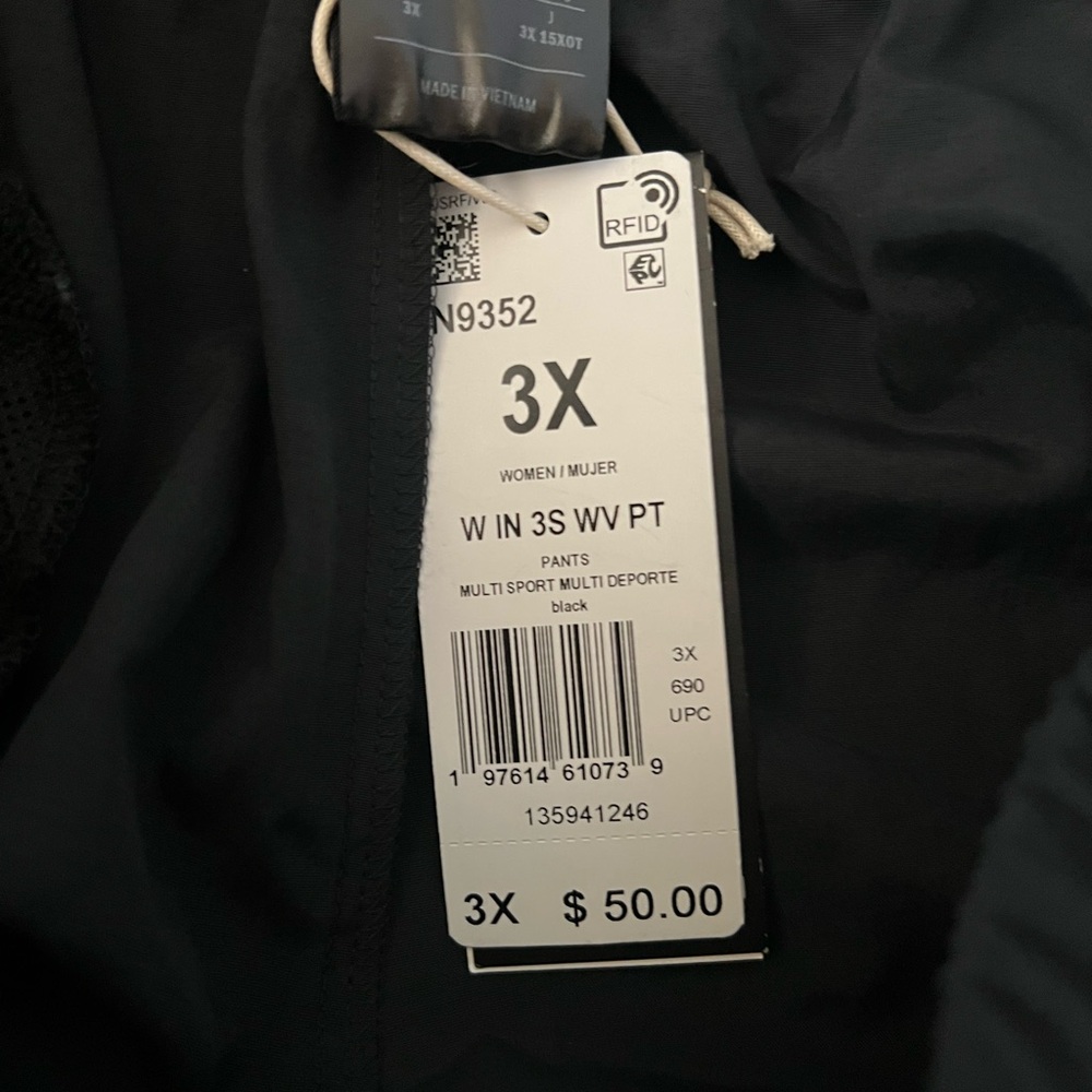 adidas Black Wide Leg Trousers with White Accents - Picture 4 of 10